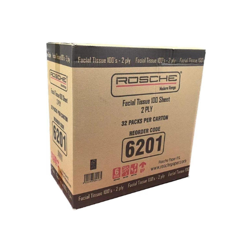 Rosche 2 Ply Facial Tissue 100's Ctn/32 unit