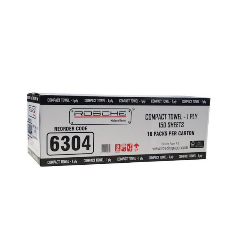 Rosche Compact 1ply 150 towel 2400 Ctn/16 unit